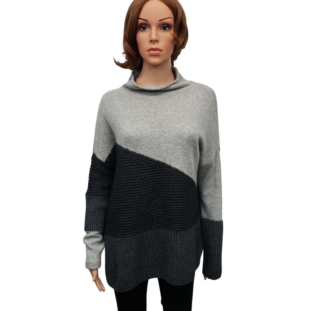French Connection Patchwork Mock Neck Sweater Siz… - image 7